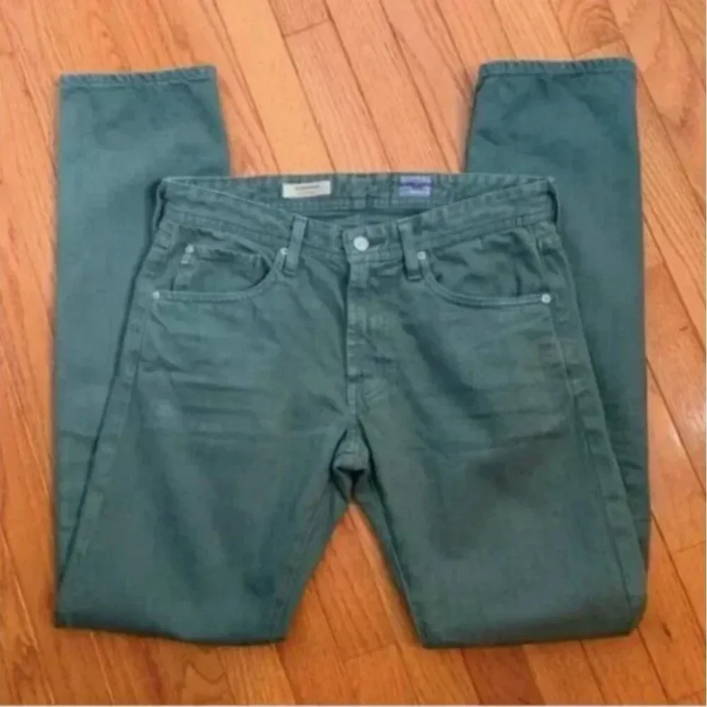 AG Adriano Goldschmied The Matchbox Slim Straight Jeans Green Size 31